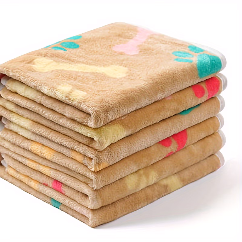 1pc cozy bone pattern dog blanket suitable for small medium dogs soft warm bedspread machine washable for kennels use Product details 1