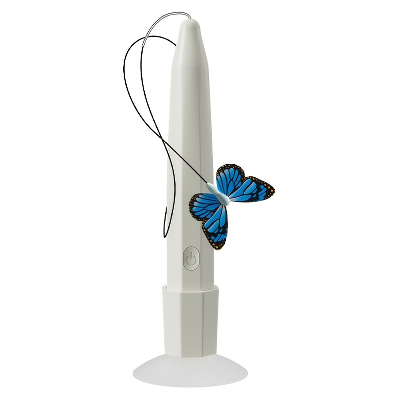 Image of 1 Automatic Swinging Cat Teaser Wand, Dual-use Handheld + Suction Cup, Usb Rechargeable Rotating Wobble Cat Toy, Anti- Self-entertainment Boredom Relief Gadget