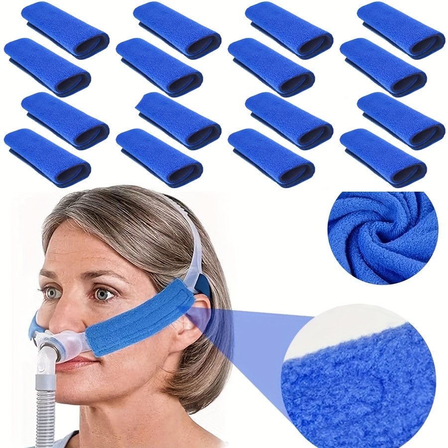 E-shop 16-tlg. CPAP-Kopfschienen-Set, bequeme CPAP-Masken-Kopfschiene passend für die meisten Köpfe, mit weichem universellem Maskenkissen zur