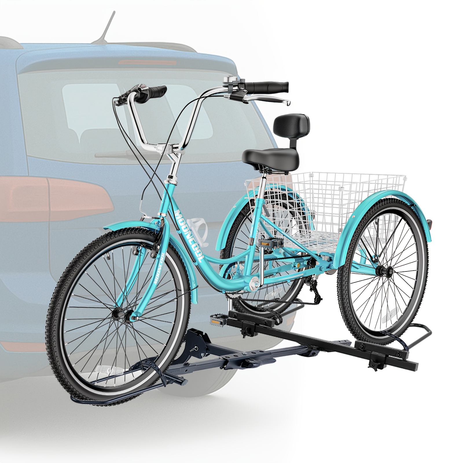 2-bike Rack Hitch Mount | 270 Lbs Capacity, Multi-functional Free Combination, Heavy-duty Foldable Bike Carrier For Standard, 2 Inch Receiver, Fits 5" Wide Tires, Iron , Mophoto