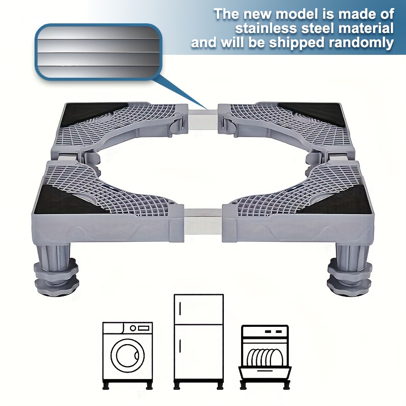 

Mini Fridge Stand Adjustable Furniture Stand With 4 Strong Feet, Washing Machine Stand Base Laundry Pedestal With Horizontally Adjustable Base For Dryers, Washers & Refrigerators