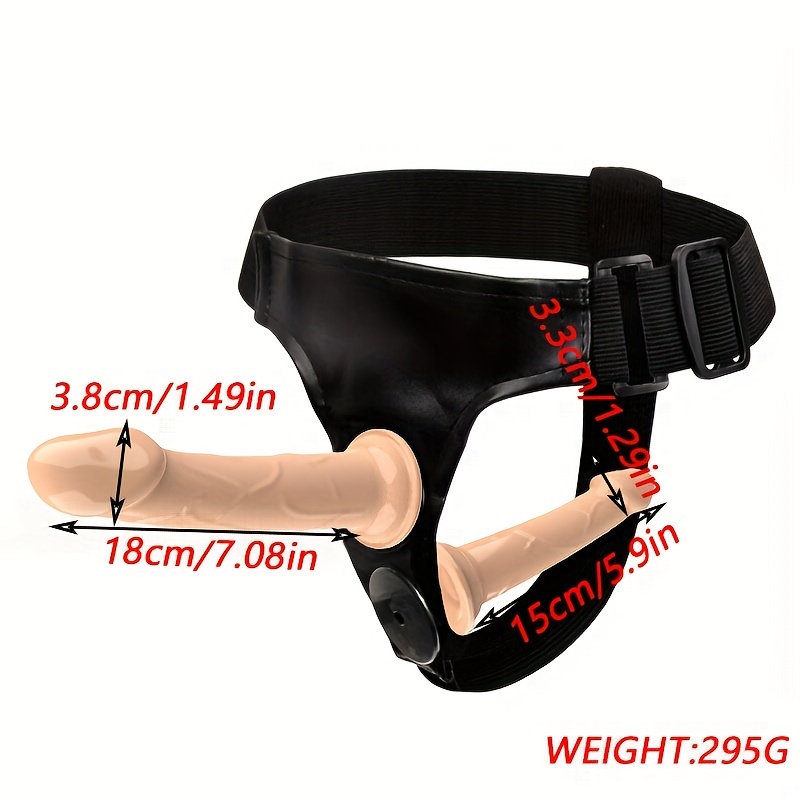 Realistic Double Penis Strap-On Dildo with Harness Belt