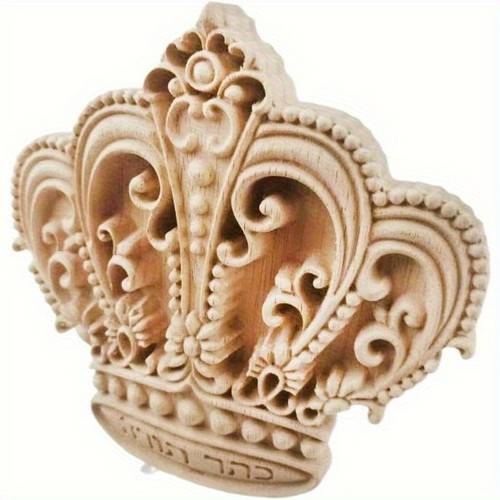 two wooden decorative appliques for furniture carved wood embellishments for bed doors cabinets and wardrobes unpainted wooden carvings 17x16cm 6 69x6 3inch
