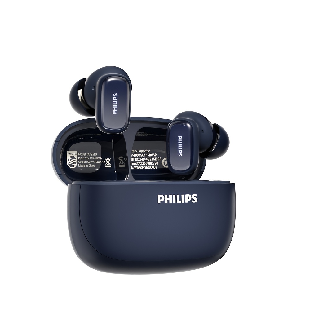 New Philips BT5.4 In-Ear Earphones with Wireless Charging Case, 24Hour Playtime/Game Modes/Built-in Mic/Touch Control for Gaming, Running, Cycling TAT2569 7 New Philips BT5.4 In-Ear Earphones with Wireless Charging Case, 24Hour Playtime/Game Modes/Built-in Mic/Touch Control for Gaming, Running, Cycling TAT2569 - Image 7