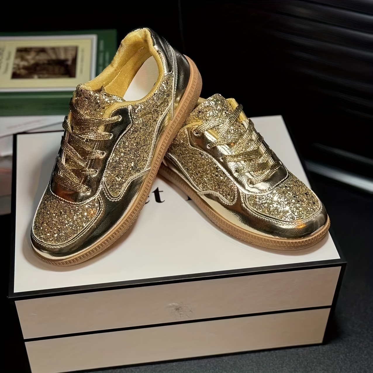 Tenis Casuales Tenis Color Dorado Para Mujer Color Dorado Zapatos