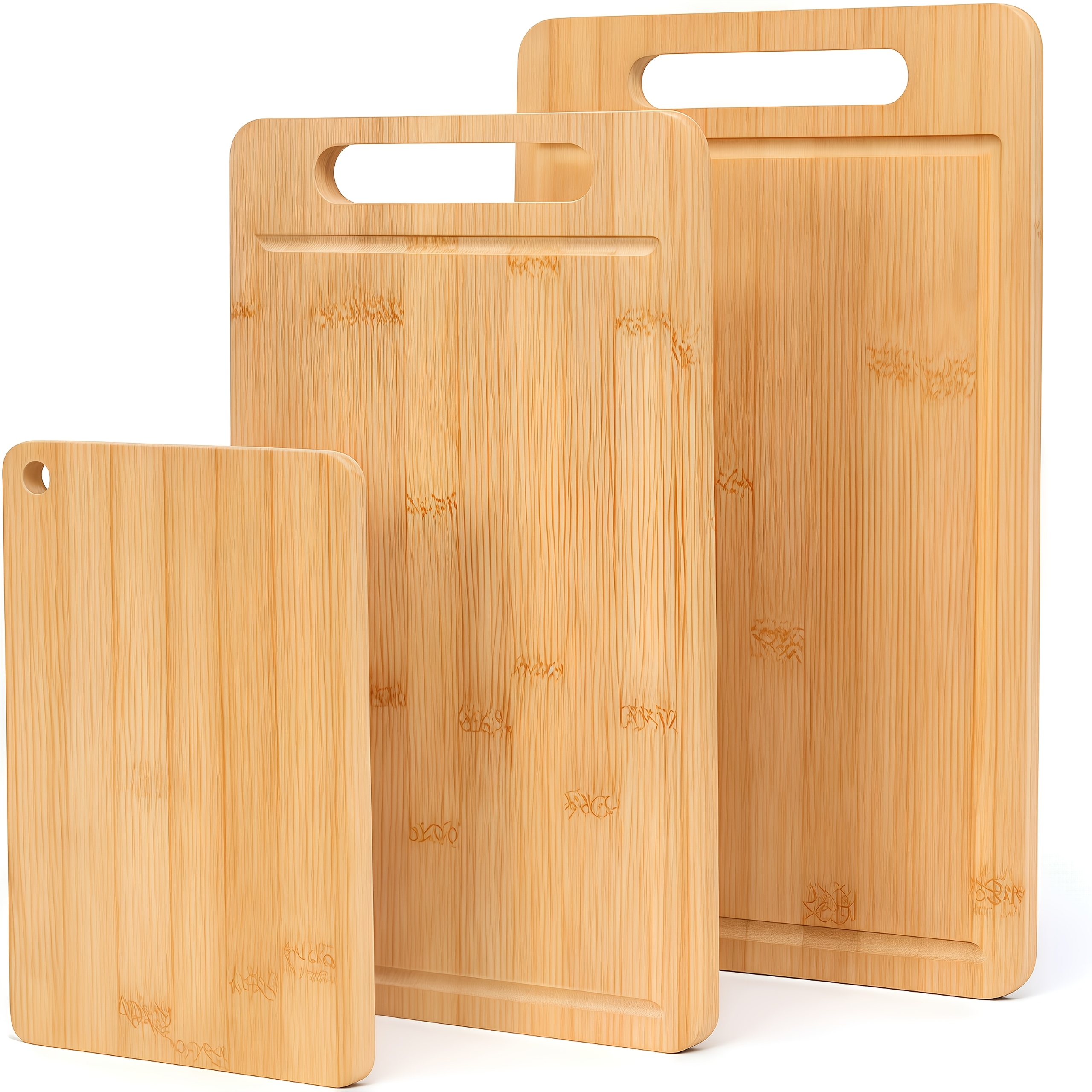 3 1pc extra large kitchen bamboo cutting board set heavy duty cutting board with juice   bamboo cutting board set suitable for meat vegetables and fruits essential kitchen tool
