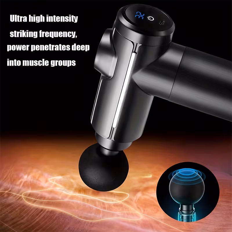 8 head portable massage gun and elegant design suitable for full body back neck leg and waist massage rechargeable lithium battery 1200mah massage gun additions fathers day gift Product details 2