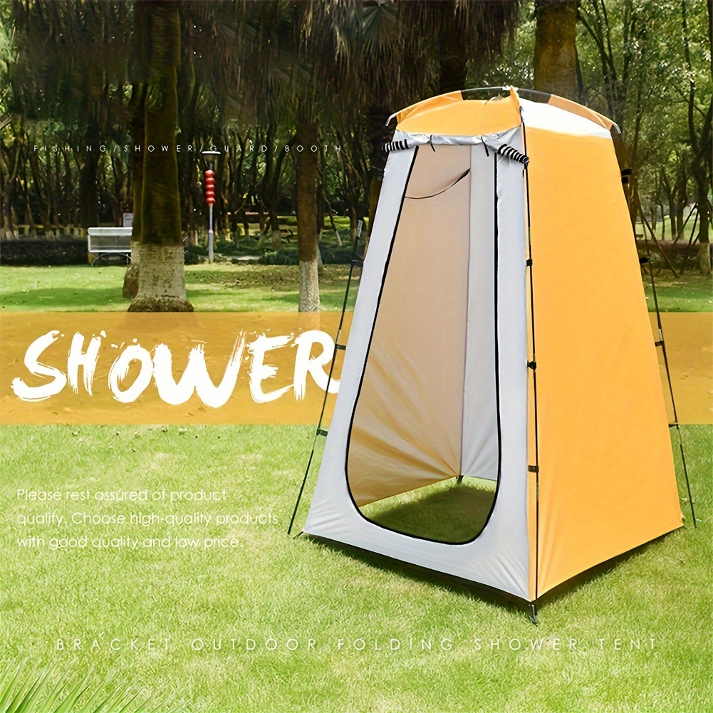 TEMU Camping Toilet With Pop Up Privacy Tent, X Large Portable Toilet Potty For Adults, Outdoor Camping Shower Tents Changing Room, Instant Pop Up, Washable Foldable Camp Toilet Kit With Carry Bag