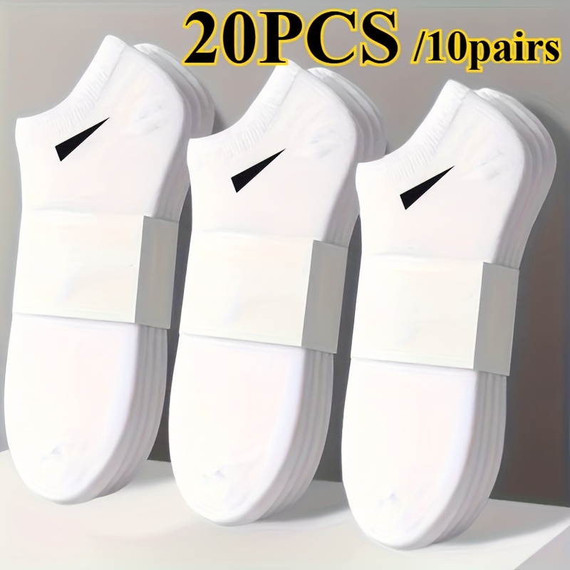 TEMU Set Of 20 Socks (10 Pairs) For Men And Women, Featuring A Solid . Socks Are Breathable, Comfortable, Sweat-resistant, And . Are Low-cut Ankle Socks Suitable For Any Season