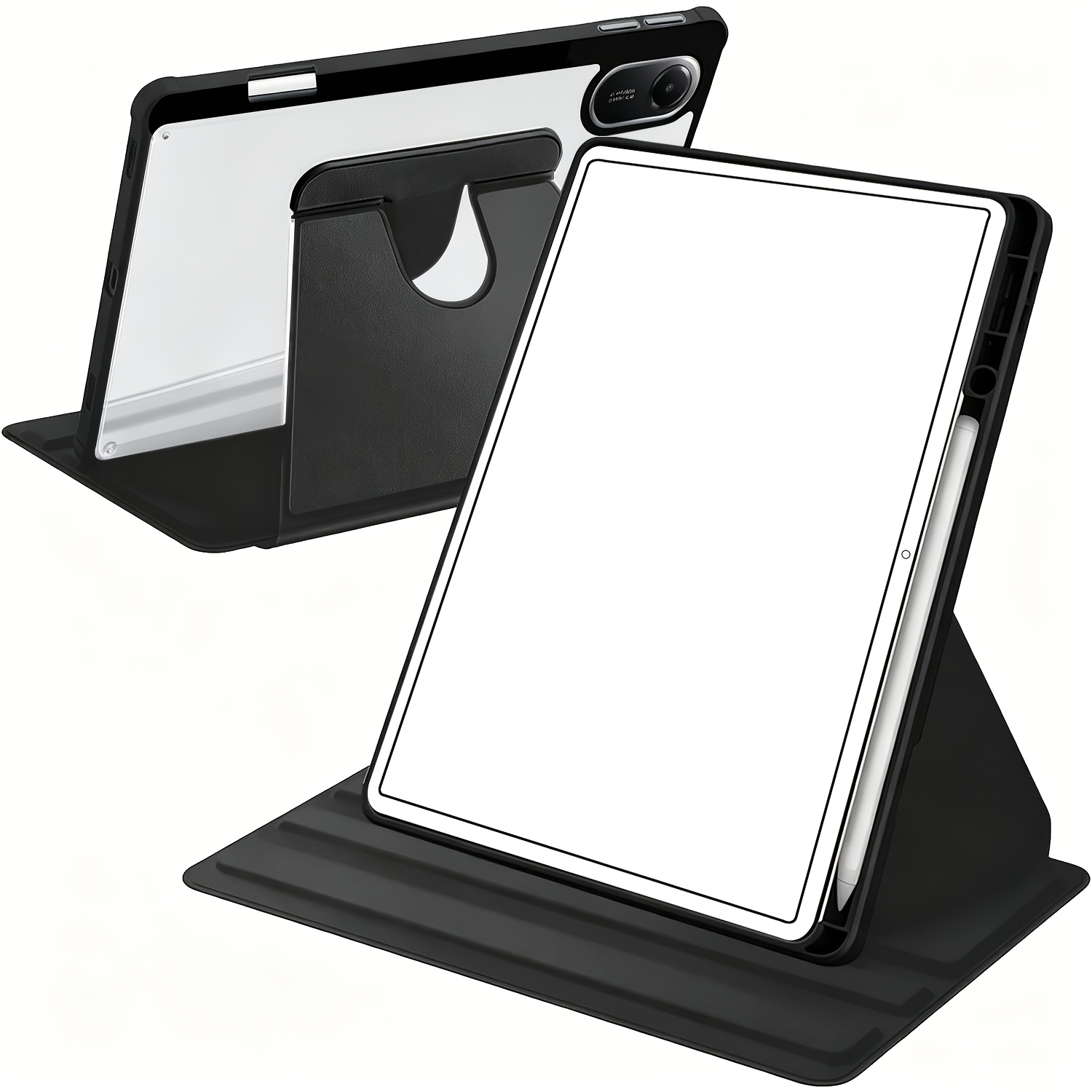 TEMU para Redmi Pad 2 de 11 pulgadas, 2025, tabletácula acrílica 360°, con un de TPU de color sólido combinado con un panel trasero acrílico