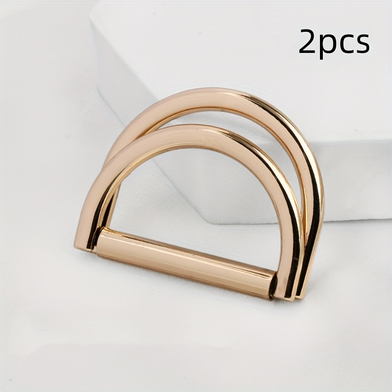 TEMU 2 Stück 40mm Doppel-D-Ring Metallverschlüsse Mantelgürtel Schnalle Dekorative Knöpfe Gurtversteller Haken Verschluss DIY Zubehör