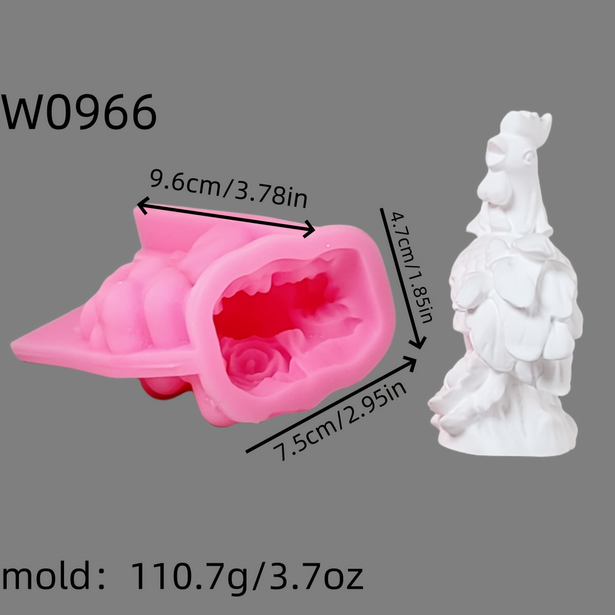 Resin Casting Molds Farm Animals 3d Decorative Silicone Mold Diy Candle Silicone Mold Gypsum Decorative Silicone Mold Home Decoration Epoxy Resin Mold 110.7 W0966