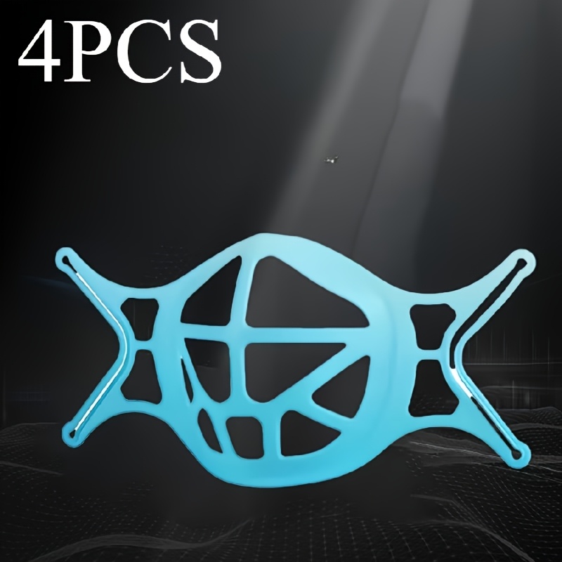 TEMU 4pcs Silicone Inner Support Frame For Masks, And Breathable, Suitable For Fitness Training/, Prevents From Sticking To .