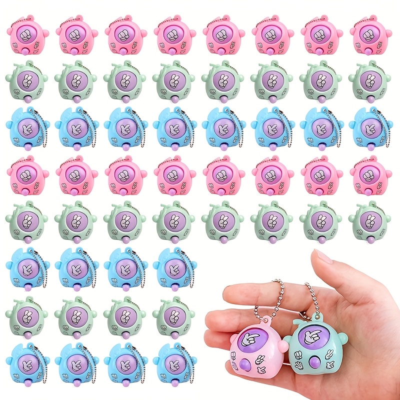 30pcs rock paper scissors   keychains fun interactive guessing toys for birthday party favors classroom prizes christmas gift bag fillers