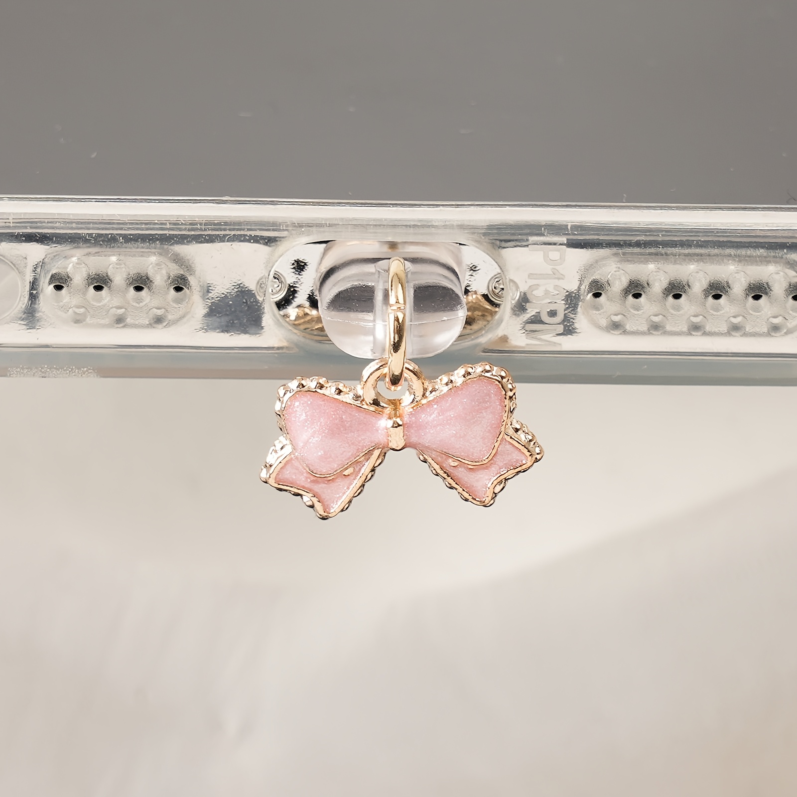 1pc And White Bowknot Phone Dust Plug, Gifts For Lovers, , Suitable For Iphone/type-c Models, Mobile Phone Pendant Accessories