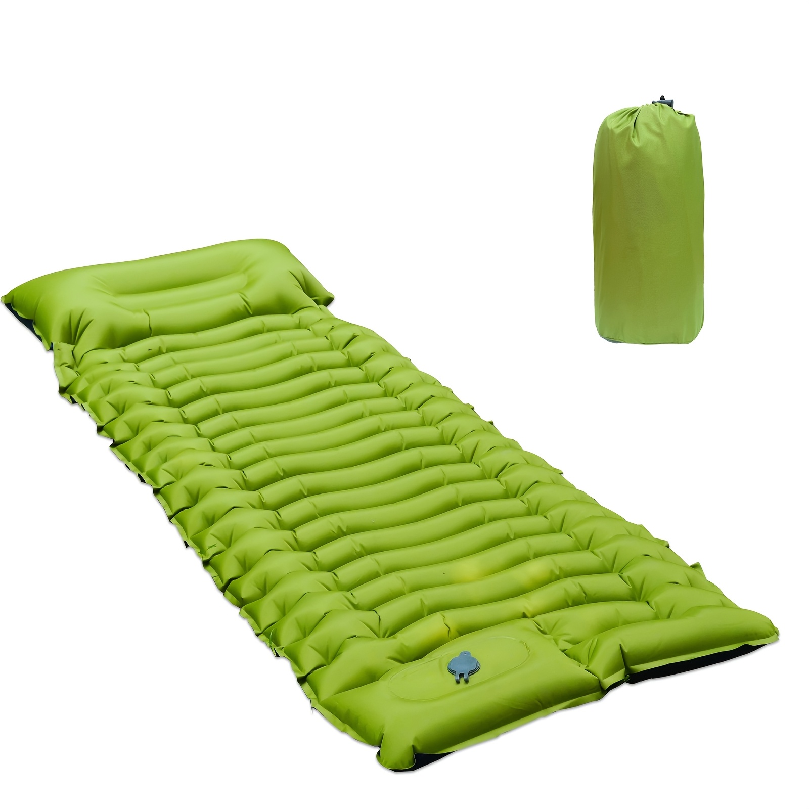 Inflatable Sleeping Pad Camping Inflatable Sleeping Pad Ultralight Sleeping Mat Camping Cot With Built-in Foot Pump And Pillow Camping Gear Camping Essentials, For Backpacking Hiking Traveling