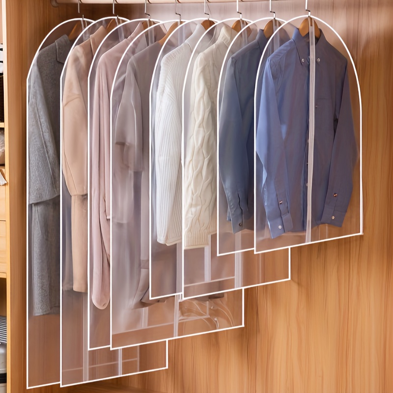 

Clothing Storage Bag: Wall-mounted Peva Coat Bag With Full-length Zipper For Closet Organization