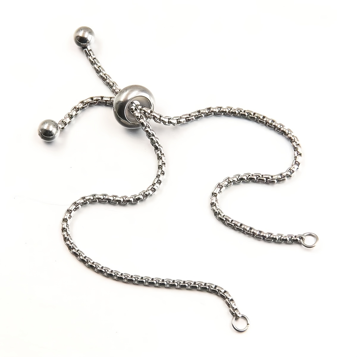 E-shop 5 Stk. verstellbare Schiebeverschluss-Armbandglieder für Schmuckherstellung, Armbandketten für DIY-Schmuckzubehör, Verlängerungsketten,
