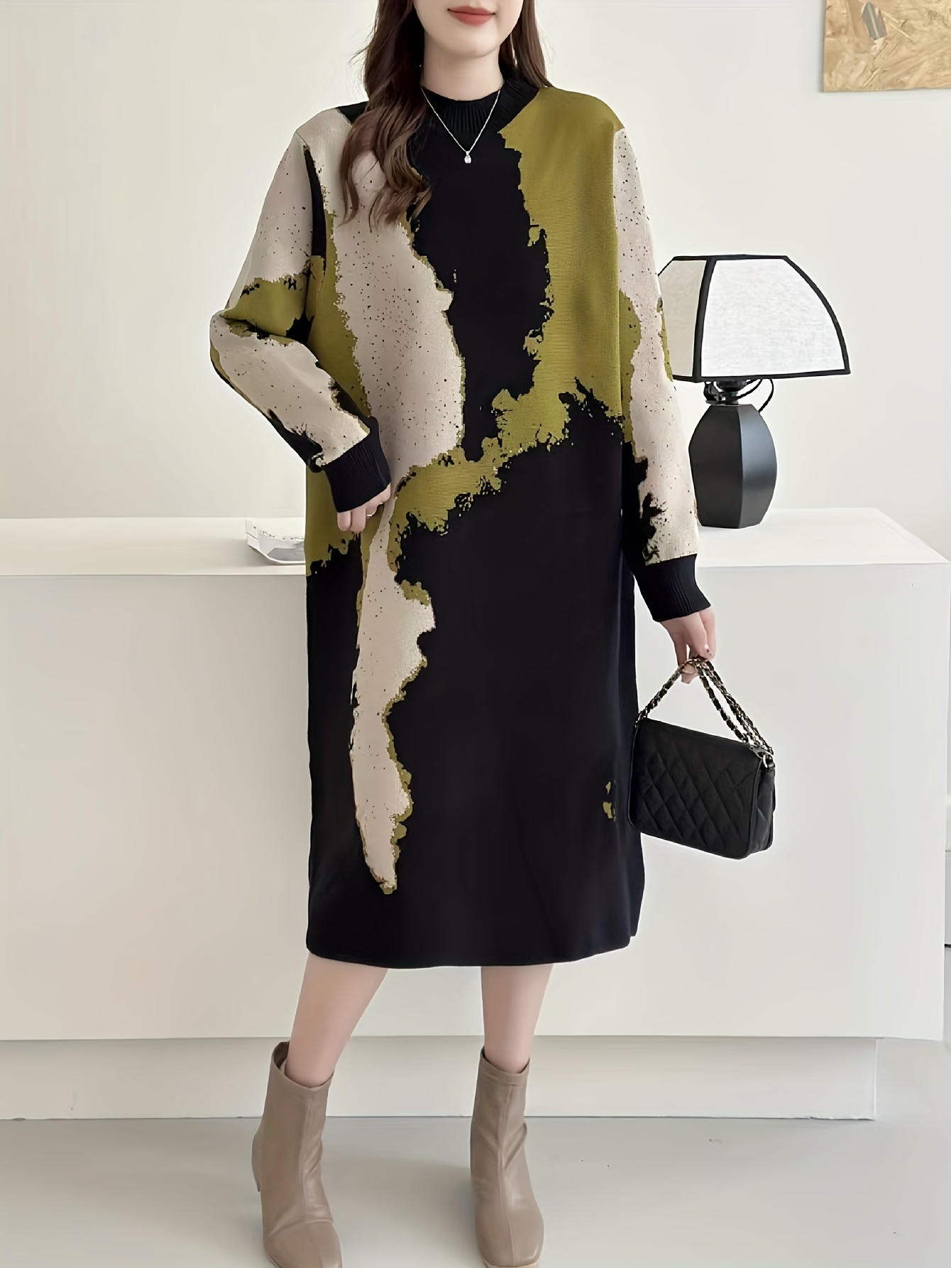 plus size loose plus size stretchy womens autumn winter new