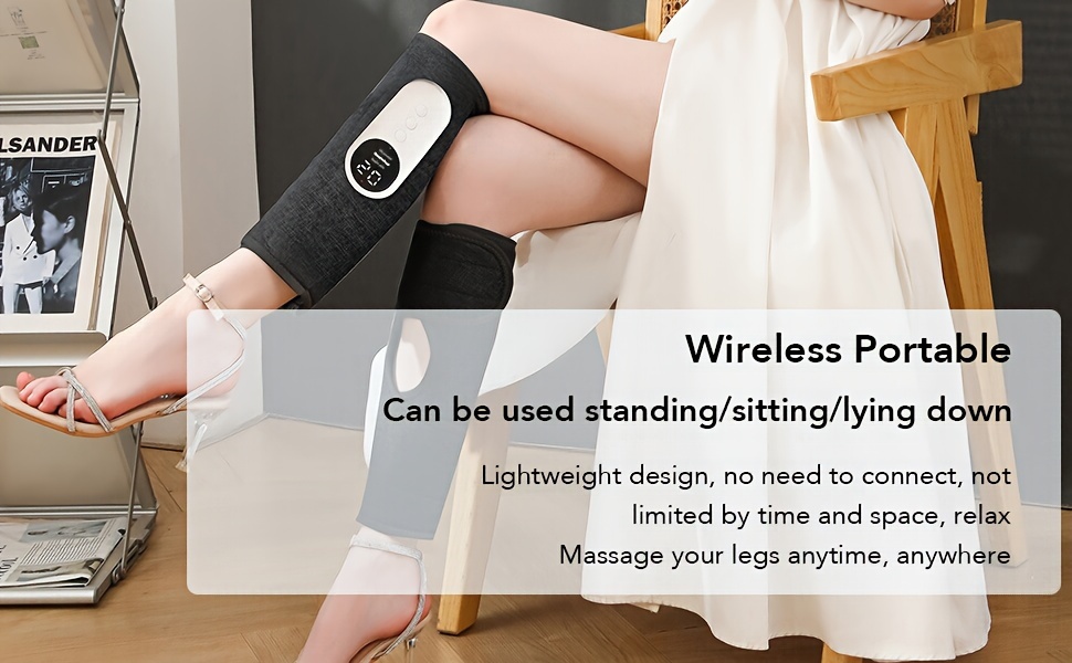 One Electric Leg Massager, Rechargeable And Designed for Air Compression on Calves, Heating for Feet, Legs, Thighs, And Knees. This Device Offers Three Intensity Levels And Makes a Great Thanksgiving Gift for Parents And a Christmas Present for Both