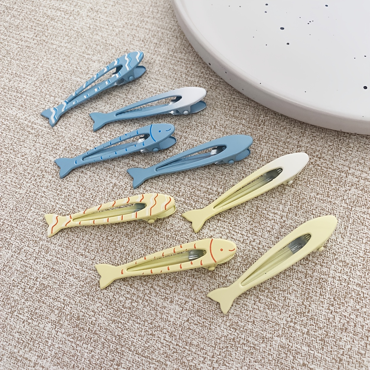 TEMU Juego de 8 pinzas para el pelo con forma de pez para mujer: dulces, bonitas y versátiles. Perfectas para sujetar flequillos, sueltas y cabello