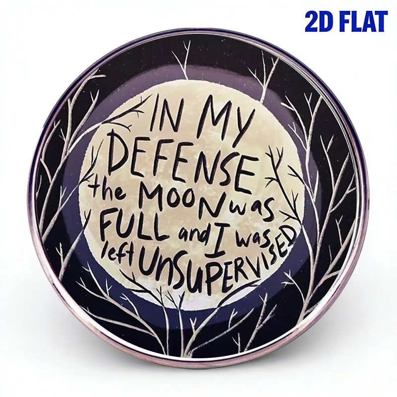 TEMU Broche plate 2D, créative avec texte amusant " & Surveillance", insigne en métal vintage à motif et de branche d'arbre, accessoire vestimentaire