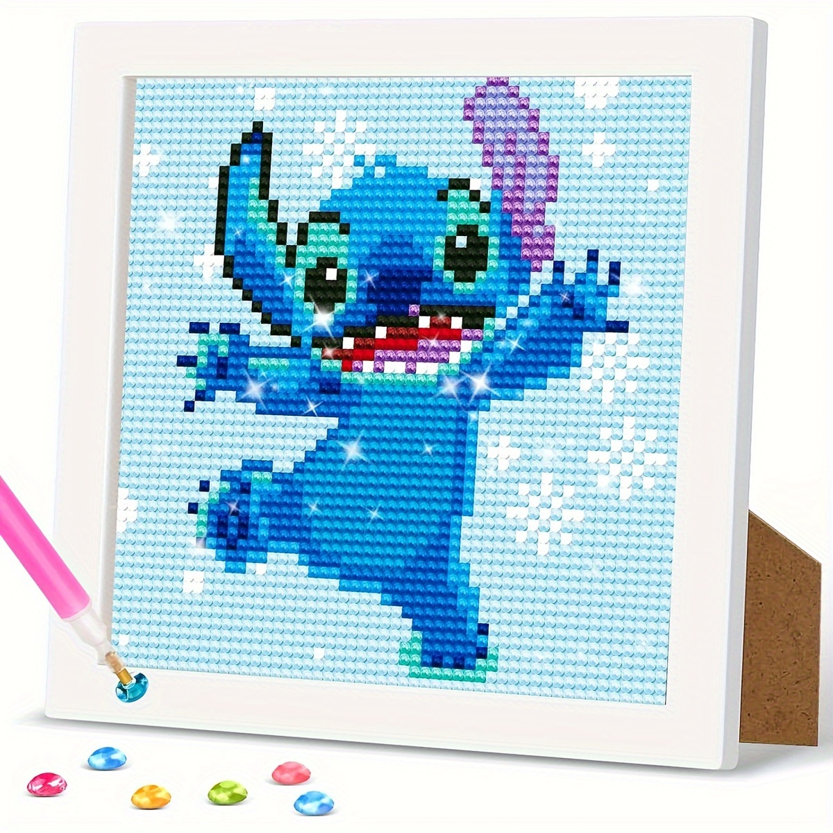 

Cartoon Diamond Painting Kit - Round Acrylic Diamonds, Diy Stitch Embroidery Craft, Stitching Art For Home Decor, Complete Set With Accessories, 1 Piece