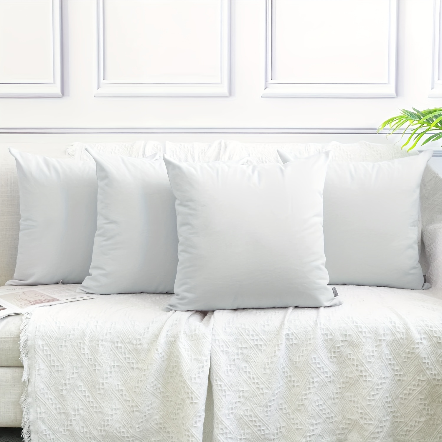 Image of 8/16/24 Pack Sublimation Pillow Cases White Cushion Covers Blanks Pillow Covers Heat Transfer Pillow Covers Polyester Throw Pillow Covers (15.7 X 15.7 Inches)