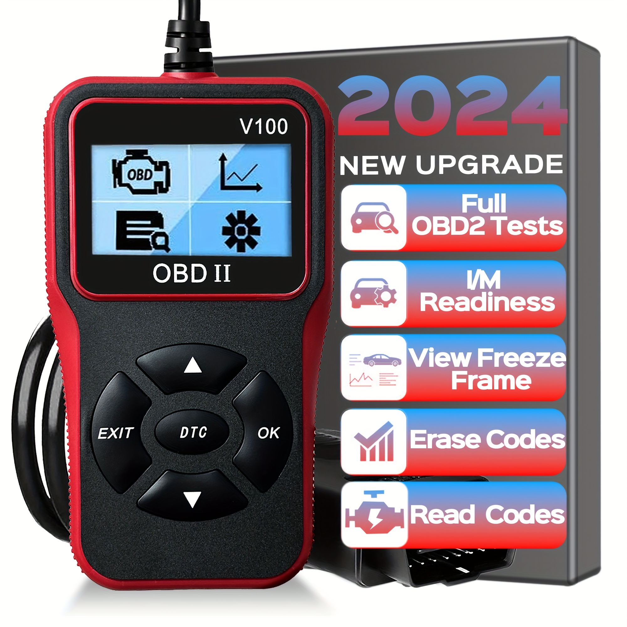 OBD II Code Reader Scanner Tool Scan Fault Codes Automotive OBDII