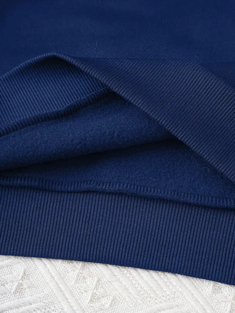 sweat à capuche pour femme bleu marine usa avec imprimé de lettres - pull décontracté à manches longues avec lettrage, coupe régulière, chaud pour l hiver Détails du produit 8