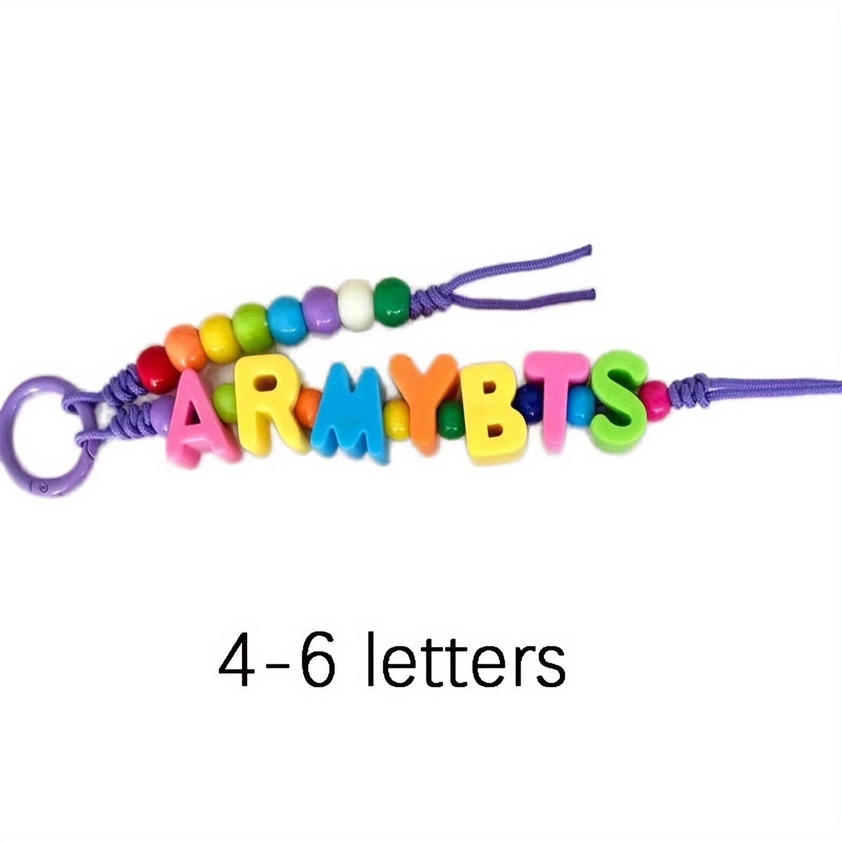 Custom Color Acrylic Letter Keychain, Round Ring , Personalized Backpack Pendant, Unique Customized Gift