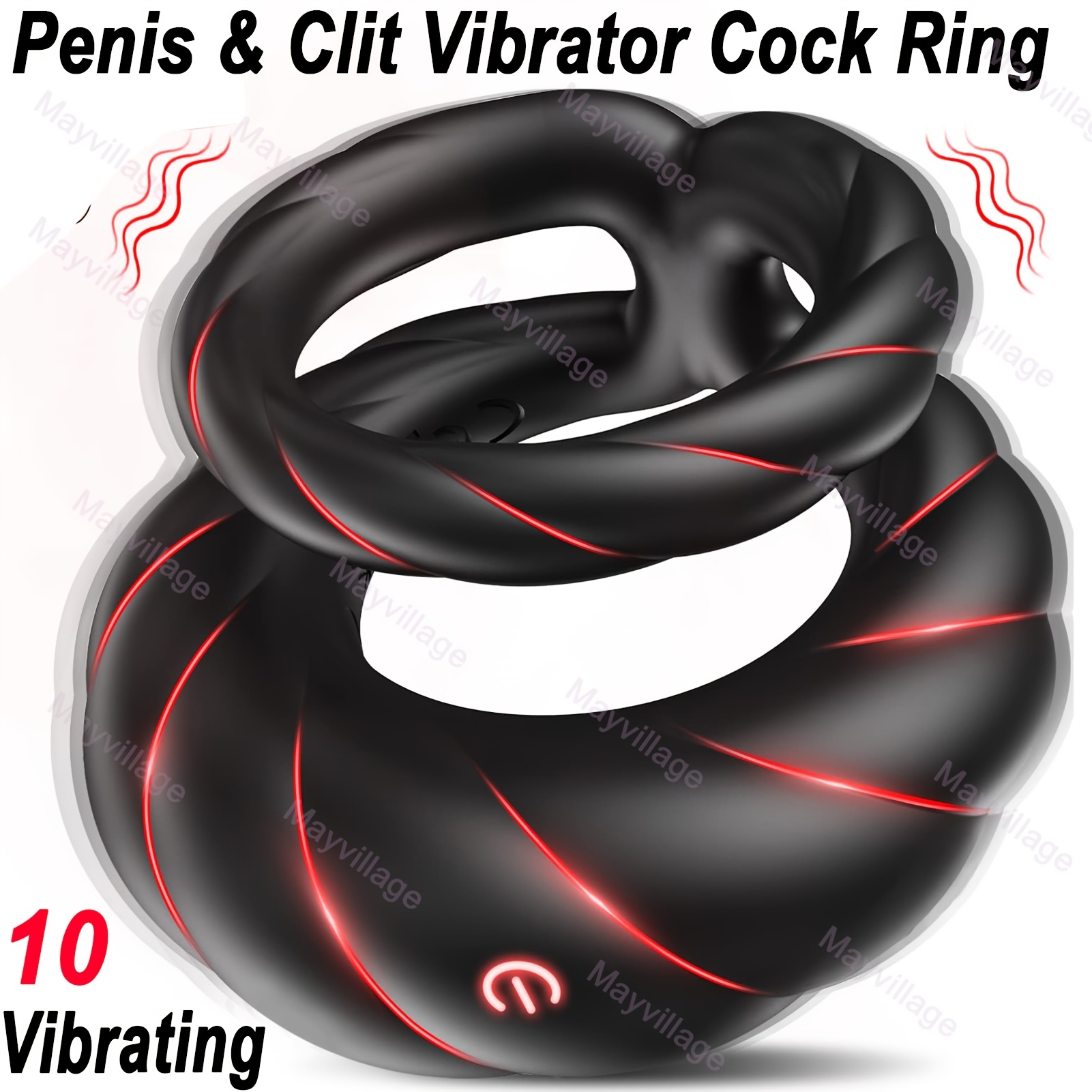 1pc vibrating ring toy  2-in-1 vibrating rooster ring, 10 vibration , ,  male toy, couple adult toy - health & household - Temu