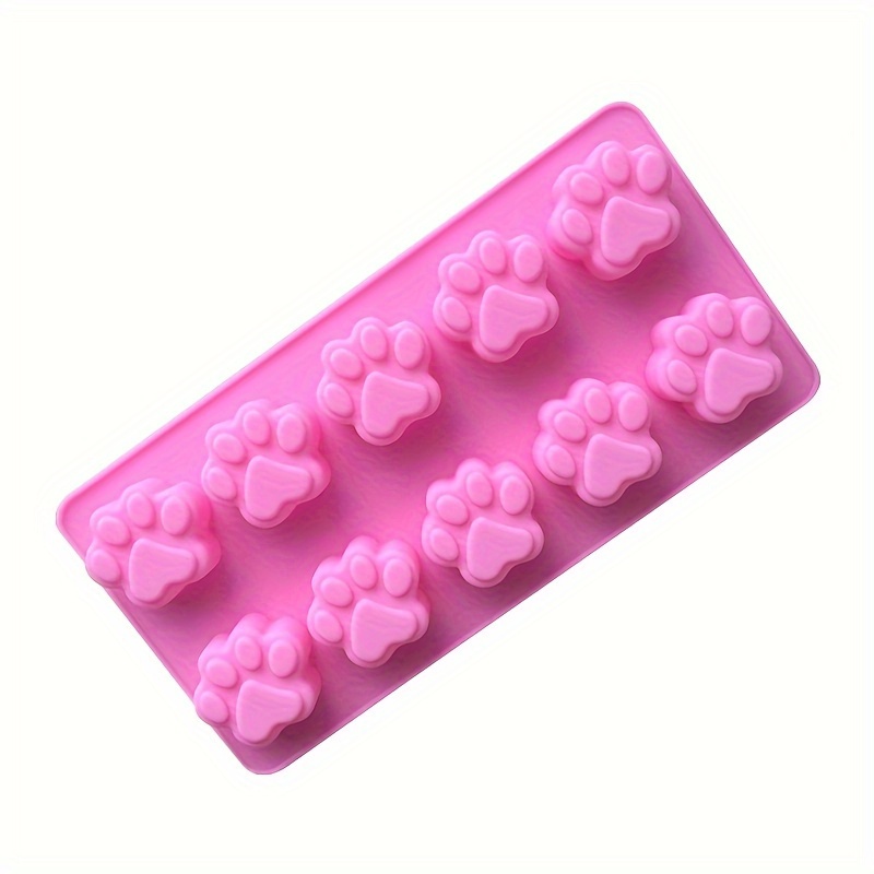 1pc 10-linking Cartoon Kitten Paw Chocolate Candy Mold Jelly Mold Seal Wax Droplet Mold