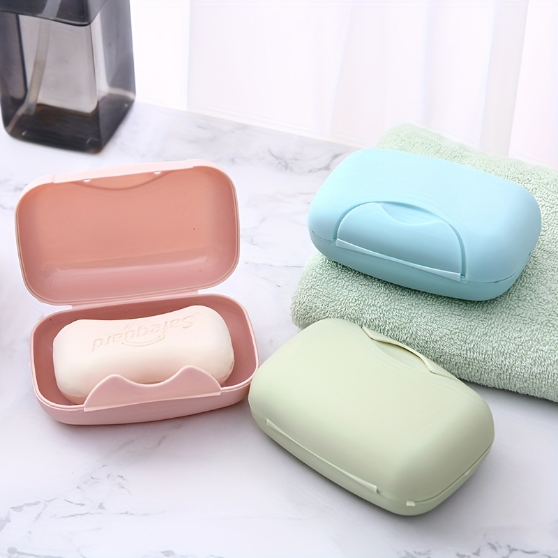4 Boîtes à Savon De Voyage étanches - Porte-savon Macaron Coloré Pour Gym, Camping, Maison