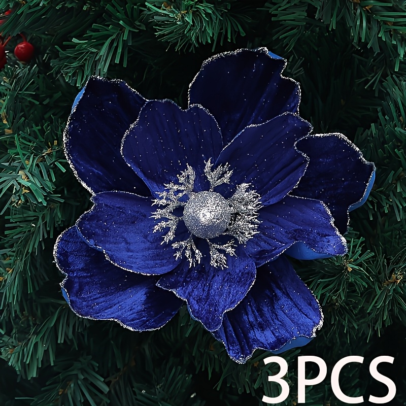 TEMU 3pcs Christmas Artificial Flower Tree Decoration, Simulated Christmas Tree Wreath, Vase Fake Flower Decor