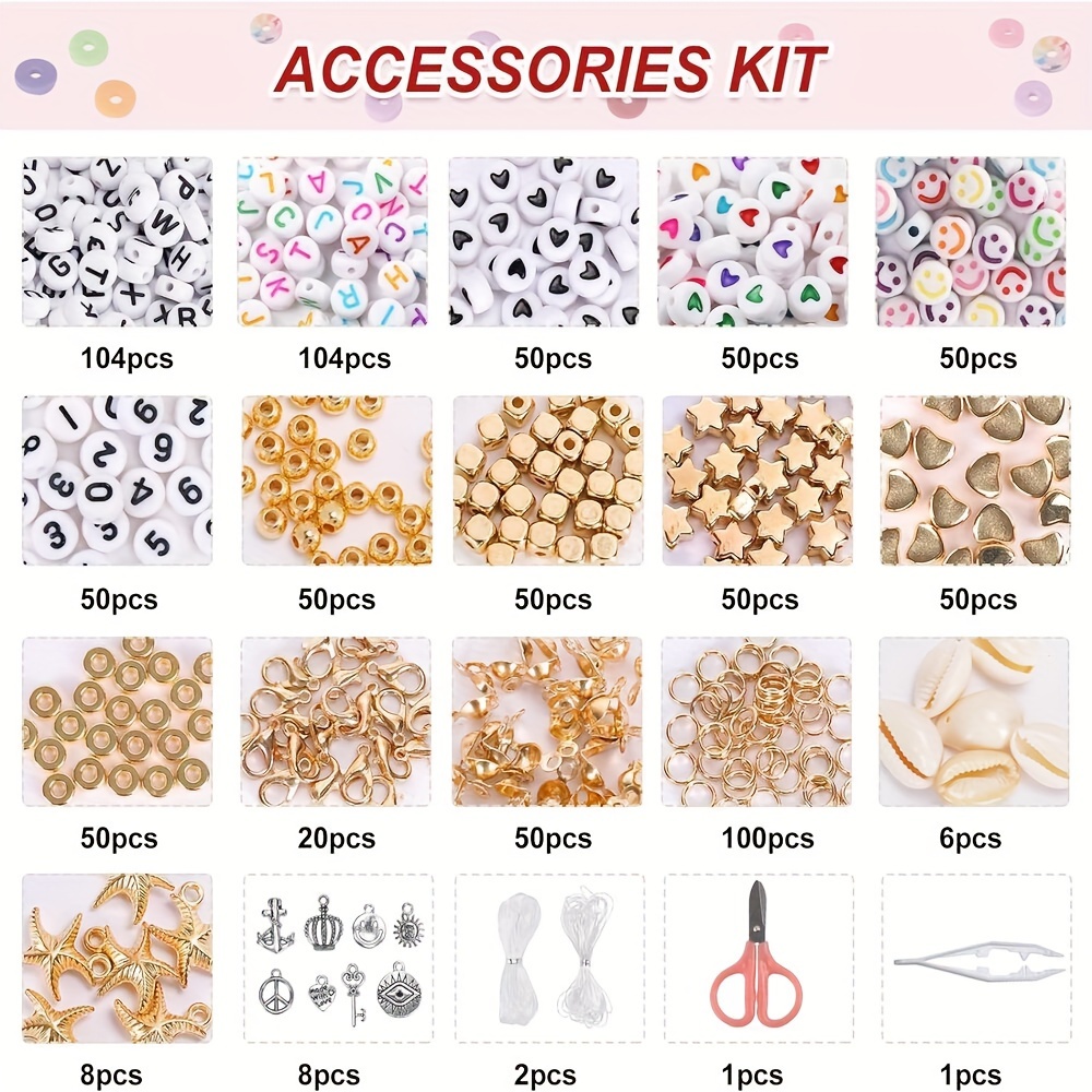 20000 pcs polymer clay beads bracelet making kit 160 colors polymer clay beads spacer loose beads jewelry kit with elastic thread for diy crafts multiple sizes details 5