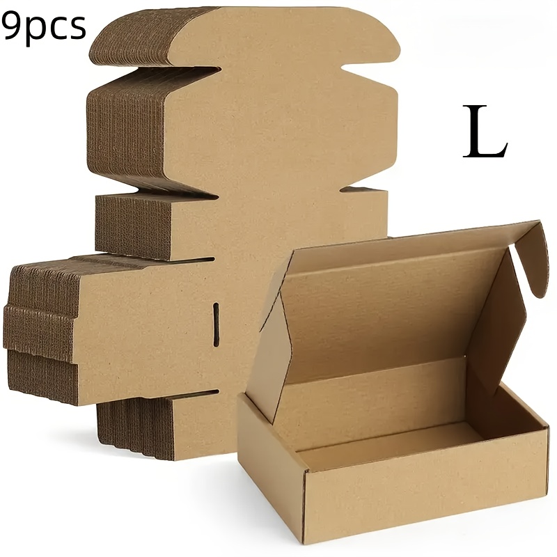 TEMU Gift For Her/him Heavy-duty Brown Cardboard Gift Box With 0.8mm Thickness And Corrugated Edges - In Sizes, Suitable For Party And Retail