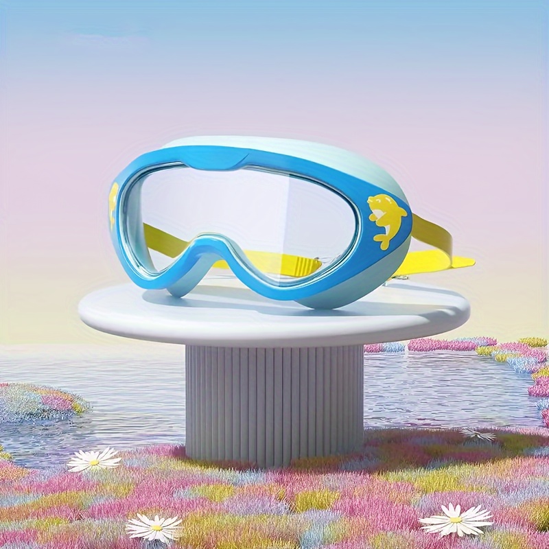 1pc Cartoon Swimming Goggles for Kids, Anti-Fog And Leak-Proof Large Frame Goggles, Suitable for Children Aged 4 to 16.