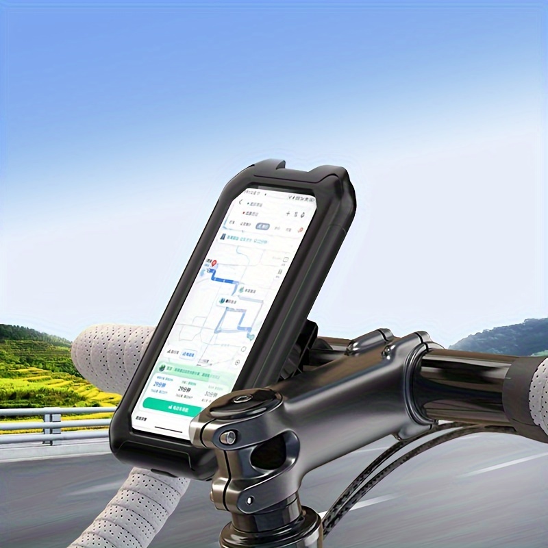 

Waterproof Motorcycle Bike Phone Navigation Holder Support Universal Electric Bicycle Gps 360° Swivel Adjustable Bracket Rainproof Shockproof Cycling Touch Screen Smartphones Fits To Handlebar Scooter