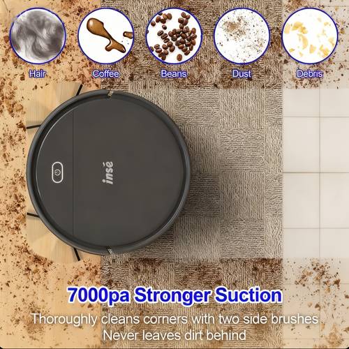 Robot Vacuum with Powerful Suction, -free Pet Hair Extraction, And A Detachable Mop, It Sweeps, Vacuums, And Mops Hard Floors And Carpets Effortlessly.