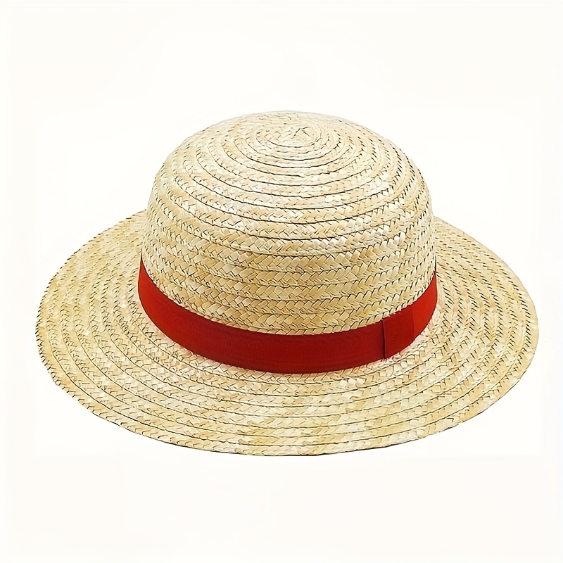 E-shop Cosplay Strohhut - Anime-Thema Sommer Strandhut mit Seilband, Unisex für Themenpartys, Outdoor-Abenteuer (Zubehör für Zeichentrickfiguren)