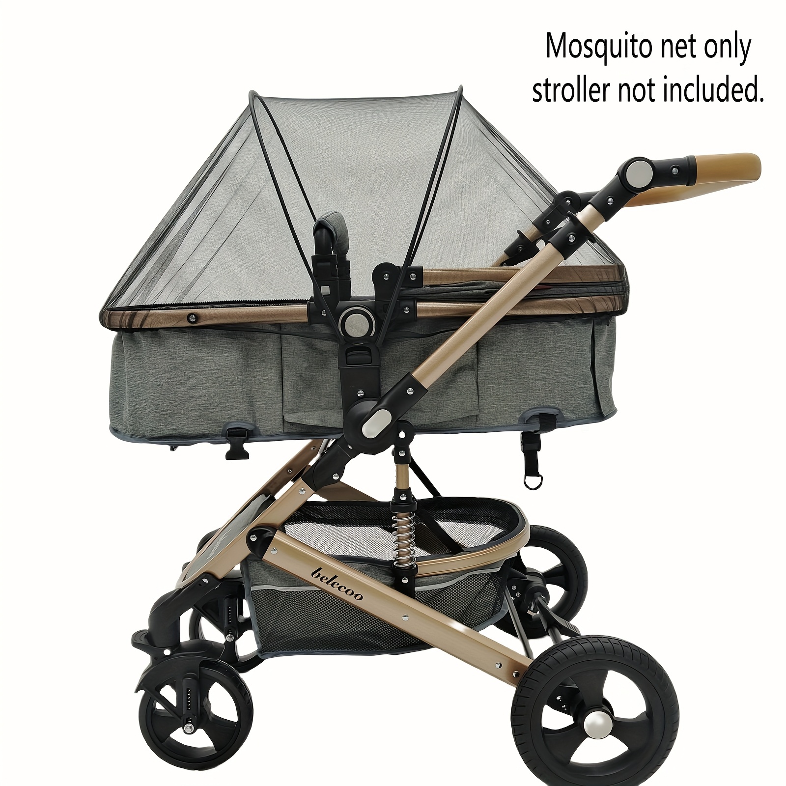 Stroller Net, Full-cover Large Space Breathable Foldable Stroller Net Cover, Suitable For High Chairs, Carrycots, And Child Seats