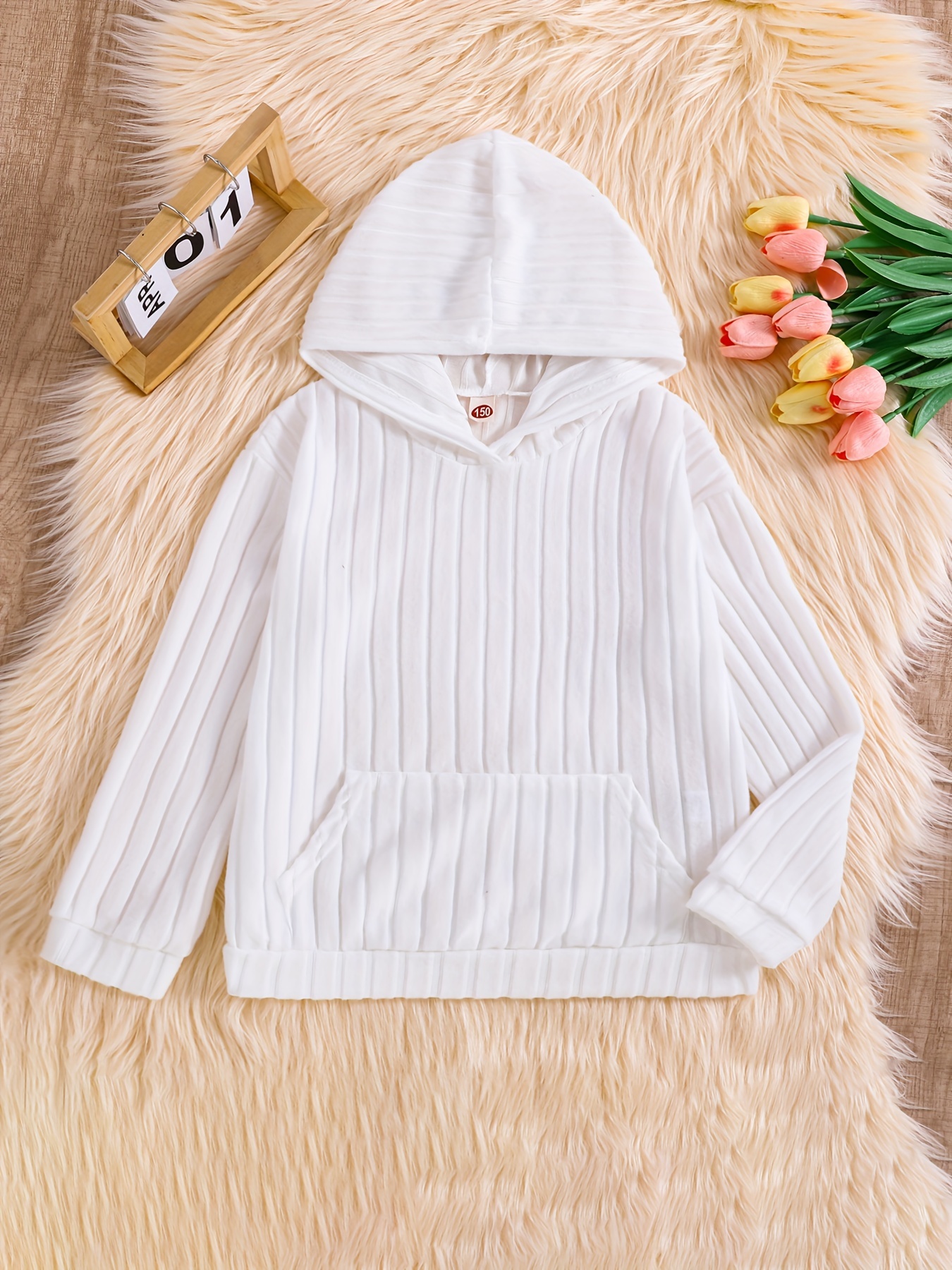 Sweat à Capuche à Manches Longues Et Fermeture éclair De Couleur Unie Pour Enfants Garçons Et Filles (jaune, 11-12 Ans