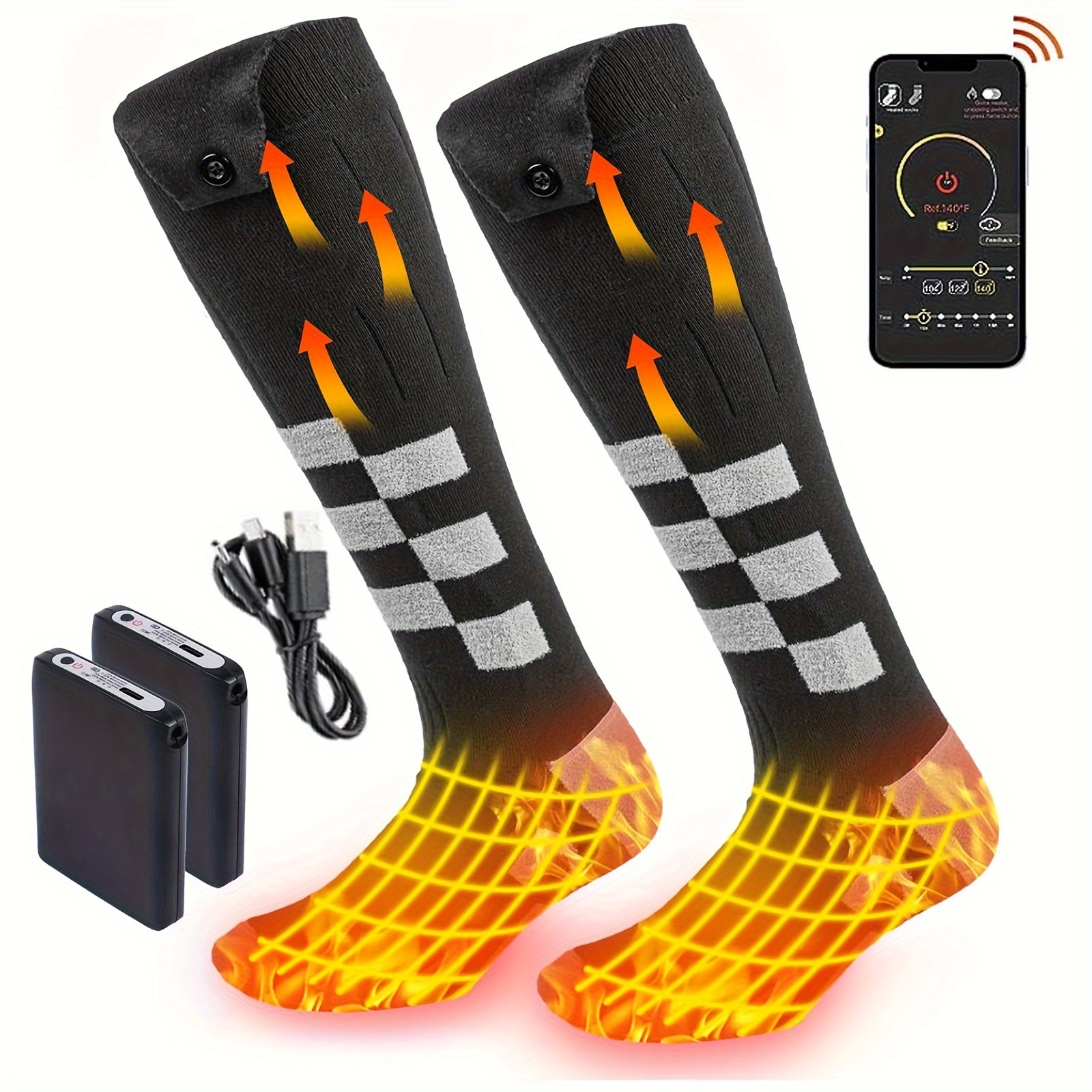 

Electric For Women Men Upgraded 5000mah Rechargeable Battery Electric Socks Running Skiing Camping Fishing Hiking Riding Hunting For Socks Gift