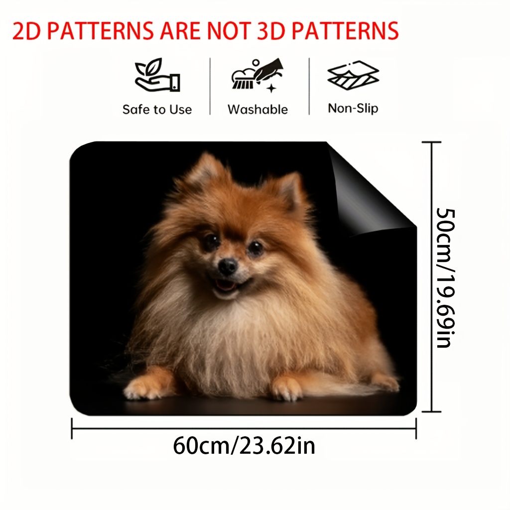 TEMU 1pc 1pcs Stove Top Protector Cover Suitable For Any Gas/induction Cooktop With Cute Pomeranian Dog - Stove Cover, Furnace Top Mat, Glass Cooktop