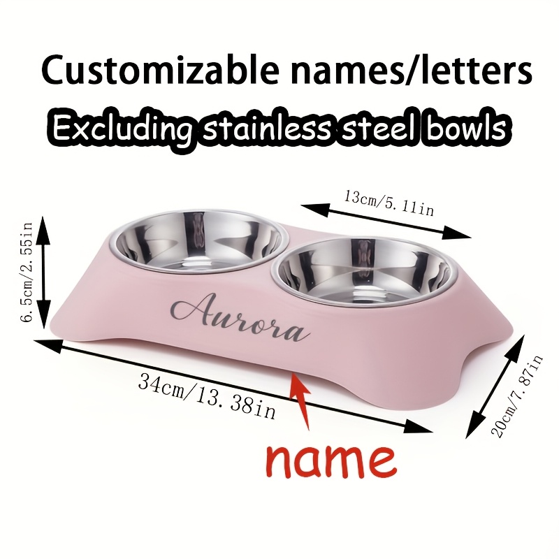 Customized Personalized Dual-Use Pet Bowl for Eating and Drinking, Neck-Protecting Feeding Dish Suitable for Cats, Dogs, and Other Pets