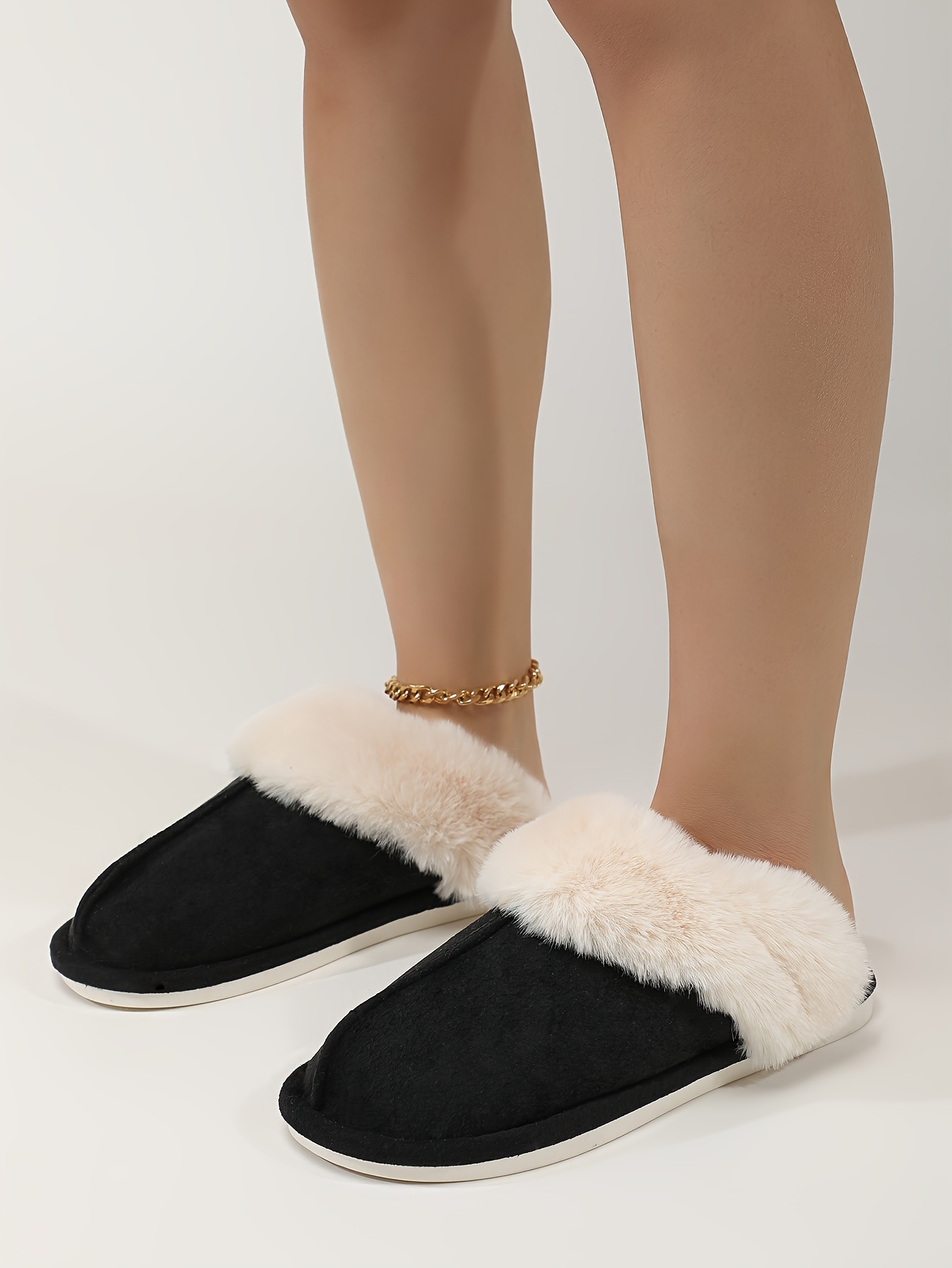 solid warm slippers soft sole platform closed toe - Temu New Zealand