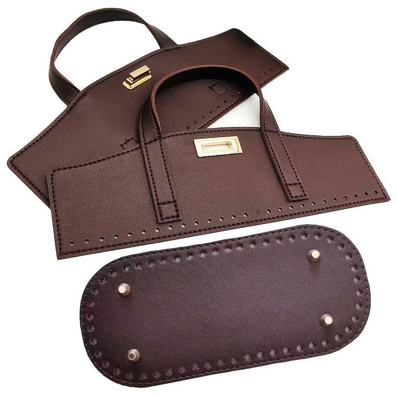 TEMU 3 piezas Asa de Bolso Tejida, Placa Inferior de Bolso de Hilo Tejido, Accesorios de Ferretería para Equipaje, Artesanal de Hebilla, Accesorios ,