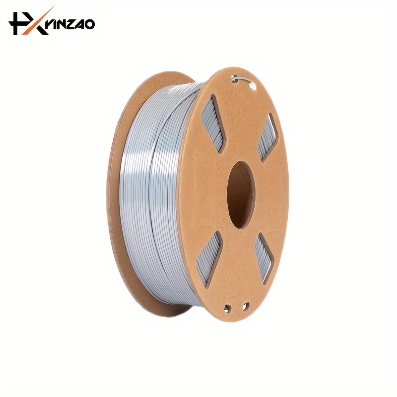 TEMU Filament Pla 1.75mm, 1kg(2.2lb) / 200g(0.44lb) Spool, Shiny High Tenacity 3d Printer Filament, Dimensional Accuracy +/- 0.03mm, Fit Most Fdm Printer, Silver Color