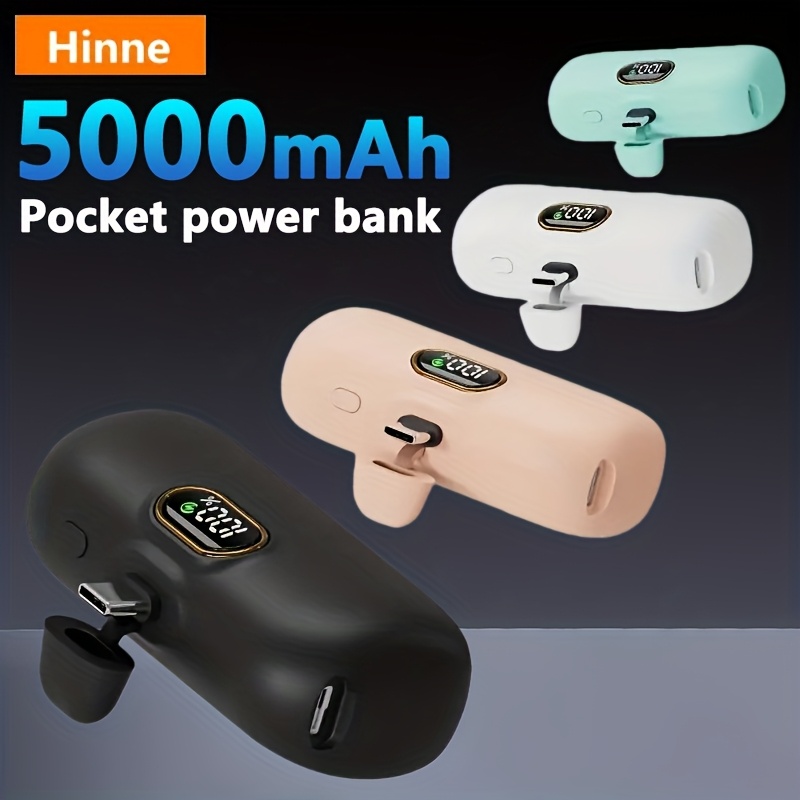   5000mah mini portable charger   battery pack travel phone charger emergency power   bank usb mobile backup battery pack gift